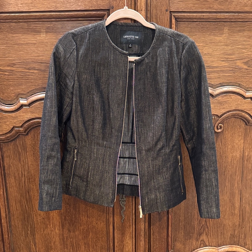 Lafayette 148 New York Charcoal Women's Blazer